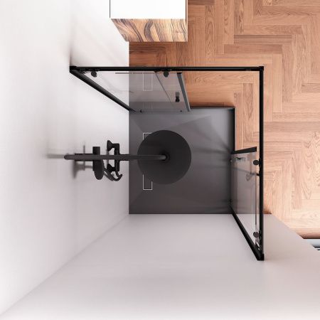 Душевой уголок Am.Pm Sunny W87G-403-9090-BT 90х90 стекло прозрачное профиль черный без поддона