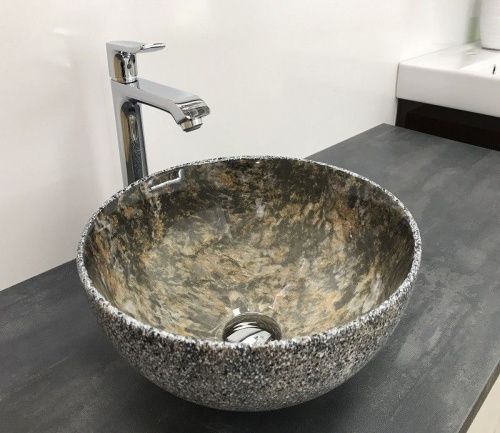 Раковина из сантехнического фаянса CeramaLux 486 30х30 накладная цвет многоцветный без отверстий под смеситель - фото 2