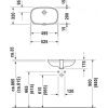 Раковина керамическая Duravit D-Code 338490000 50 см встраиваемая цвет белый без отверстий под смеситель