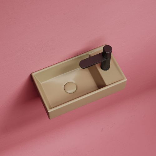 Раковина из сантехнического фарфора Ceramica Nova ELEMENT CN6051LMC 40х20 подвесная цвет коричневый 1 отверстие под смеситель - фото 5