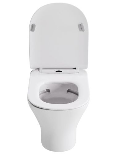 Унитаз подвесной Orange C01-100W белый с сиденьем микролифт душевой смыв - фото 4