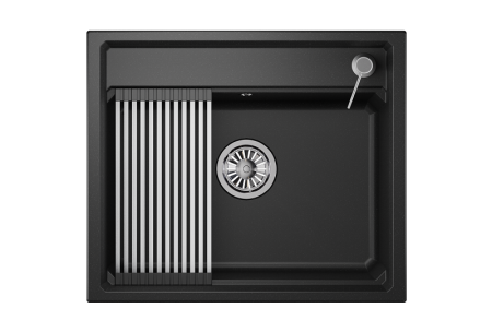 Кухонная мойка Granula Kitchen Space 6003, ЧЁРНЫЙ 60х50 цвет черный поверхность матовая