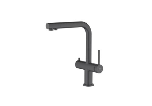 Смеситель для кухни Aquatek ЕВРОПА AQ1385MB на мойку черный - фото 2