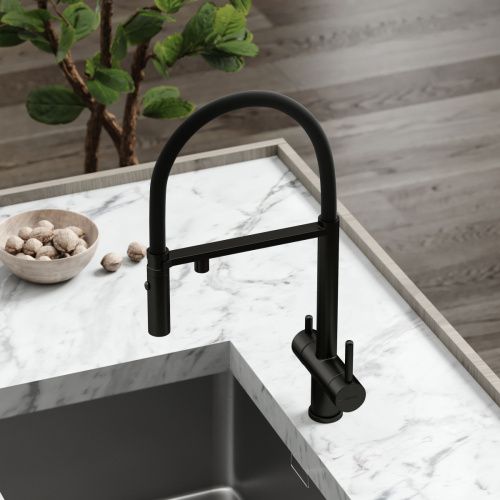 Смеситель для кухни Sancos Imola SC4010MB на мойку черный - фото 4