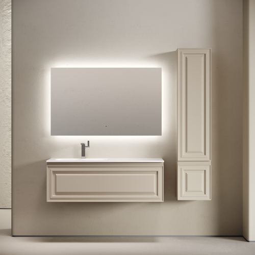 Тумба под раковину Sancos Very VR120LCE 120х40 подвесная цвет бежевый - фото 3