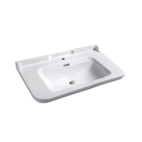 Раковина из сантехнического фарфора Kerasan Waldorf 4142K1bi/cr*1 100х60 подвесная цвет белый/хром 1 отверстие под смеситель