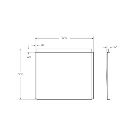 Боковая панель для ванны Cezares EMP-F-70-SP-W37