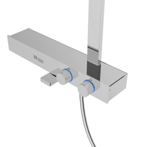 Душевая стойка Vincea Inspire VSFS-3I13TCH настенная цвет хром с термостатом - фото 3