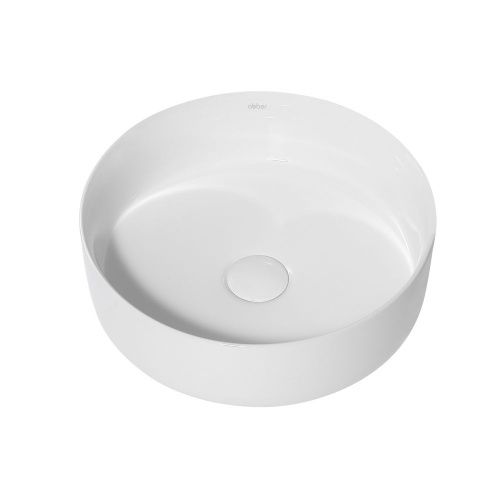 Раковина из сантехнического фаянса Abber BEQUEM AC2108 40х40 накладная цвет белый без отверстий под смеситель - фото 3