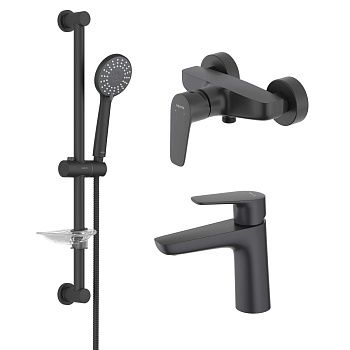 Комплект смесителей Aquatek БЕТТА AQ1131MB черный