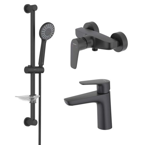 Комплект смесителей Aquatek БЕТТА AQ1131MB черный