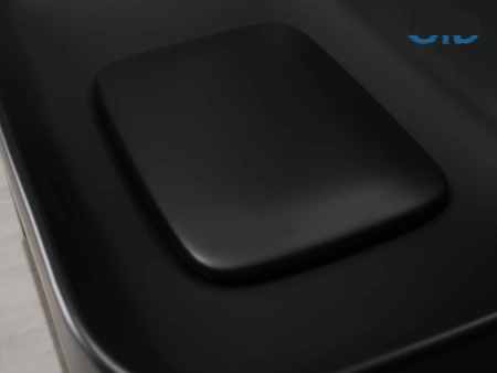 Раковина керамическая Gid Geométrico 53365 60х40 накладная цвет черный без отверстий под смеситель