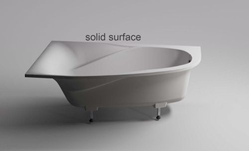 Ванна из искусственного камня Astra-Form Селена 01010080 170х100 угловая асимметричная с ножками - фото 2