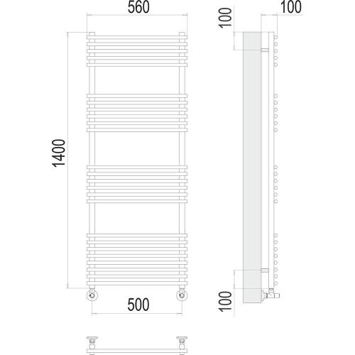 Полотенцесушитель водяной Terminus 4670078530578 55х140 хром - фото 3