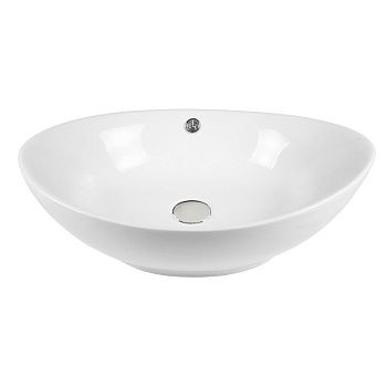 Раковина из сантехнического фарфора Bond Oval S55-590 60х40 накладная цвет белый без отверстий под смеситель