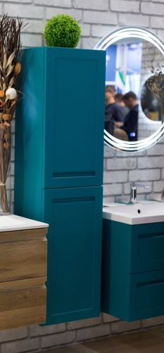 Шкаф-пенал Art&Max PLATINO AM-Platino-1500-2A-SO-TM 40х150 подвесной цвет бирюзовый - фото 2