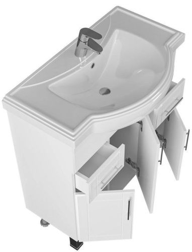 Тумба под раковину СанТа Дублин 223008 80х30 напольная цвет белый - фото 2