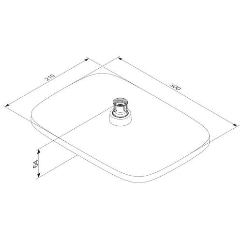 Верхний душ Damixa Gala 953050300 20х30 черный - фото 5