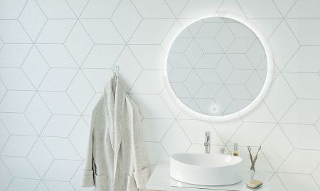 Зеркало с подсветкой 1MarKa Amour Ц0000007711 80х80 подвесное