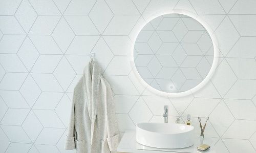 Зеркало с подсветкой 1MarKa Amour Ц0000007711 80х80 подвесное - фото 3