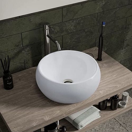 Раковина из сантехнического фарфора Bond Circle S52-390 40х40 накладная цвет белый без отверстий под смеситель - фото 2