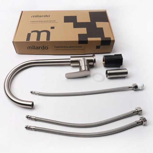 Смеситель для кухни Milardo Rora RORBNFJM05 на мойку сатин - фото 2