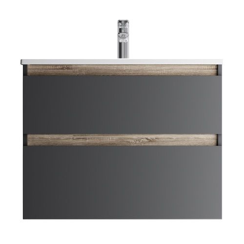 Тумба под раковину Am.Pm X-Joy M85AFHX0802BM 80х40 подвесная цвет черный - фото 2