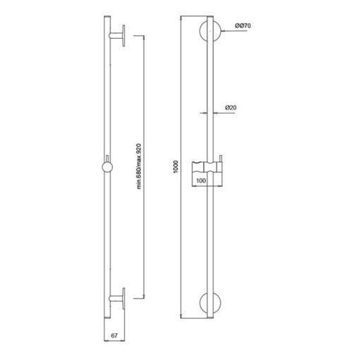 Душевая штанга Almar E087075.HB цвет бронза - фото 2