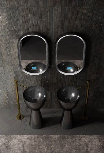 Раковина карбоновая Abber KARBON AK2003 50х50 напольная цвет черный без отверстий под смеситель - фото 4