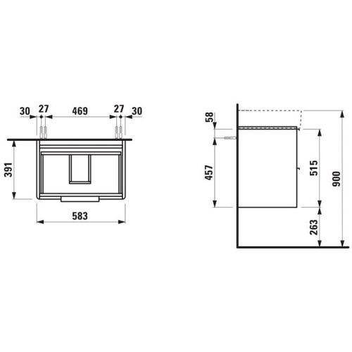 Тумба под раковину Laufen Base 4.0225.2.110.261.1 60х40 цвет белый - фото 2