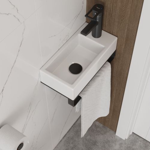 Раковина из сантехнического фарфора Teymi Hanna T50905 37х19 накладная цвет белый 1 отверстие под смеситель - фото 3