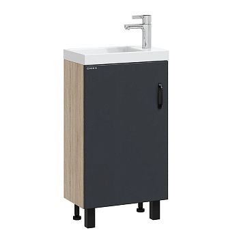 Тумба под раковину Onika Тимбер 104509 50х30 напольная цвет белый/бежевый