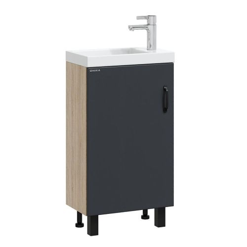 Тумба под раковину Onika Тимбер 104509 50х30 напольная цвет белый/бежевый