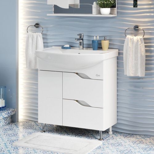 Тумба под раковину Onika Веронэлла 107514 70х30 напольная цвет белый - фото 2