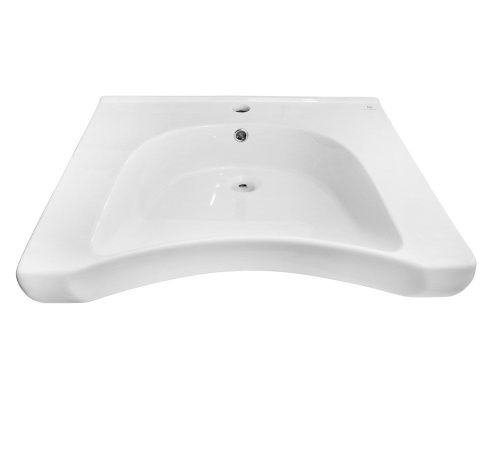 Раковина из сантехнического фарфора Dstrana 4624 60х60 подвесная цвет белый - фото 4