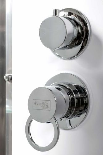 Душевая кабина AvaCan EM5011LED+GM 110х110 четверть круга с крышей ориентация универсальная - фото 2