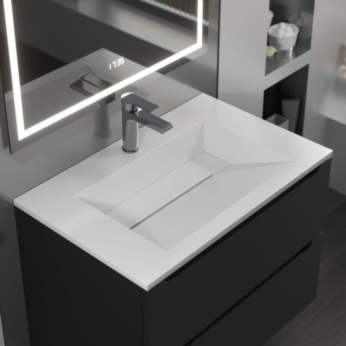 Тумба с раковиной Uperwood Tanos-Next 2900000093 70х50 цвет черный - фото 3