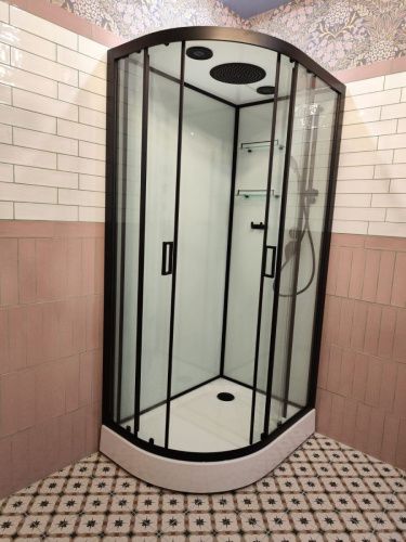 Душевая кабина Frank 914814 100х80 асимметричная с крышей ориентация правая - фото 3