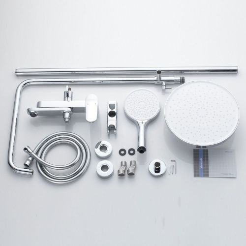 Душевая стойка Shevanik S4336 настенная цвет хром - фото 4