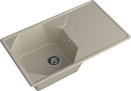 Кухонная мойка Granfest Unique U-840L топаз 85х50 цвет серый поверхность матовая