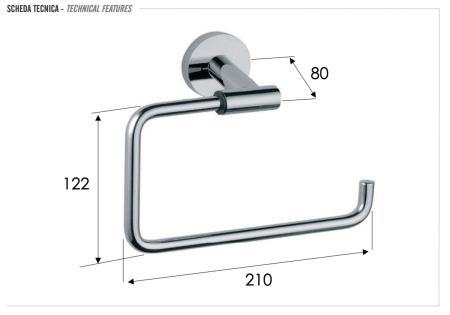 Полотенцедержатель Remer Guest GS44CFP