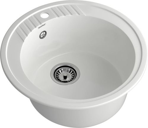 Кухонная мойка Granfest Rondo R-520 иней 50х50 цвет белый поверхность матовая - фото 2