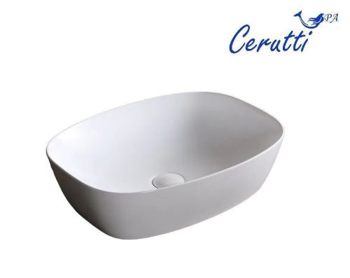 Раковина из сантехнического фарфора Cerutti SPA CR0064 50х40 накладная цвет белый без отверстий под смеситель - фото 5