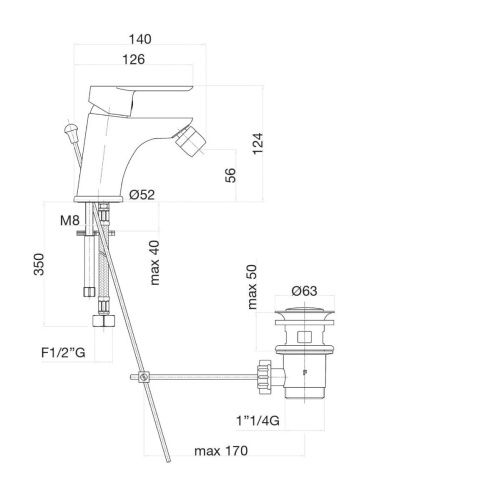 Смеситель Fiore 81CR8130 на биде хром - фото 3