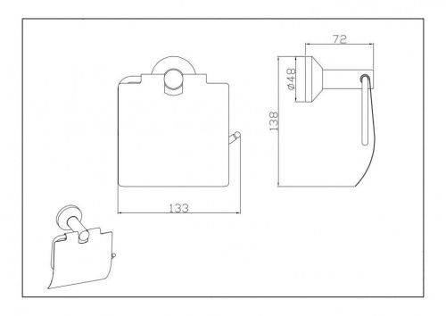 Бумагодержатель CeramaLux Fleur 78307 - фото 2
