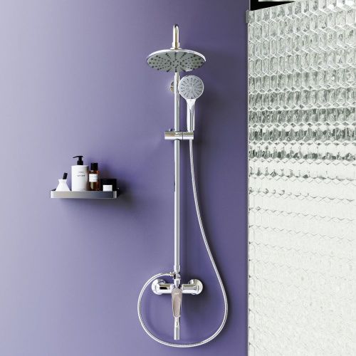 Душевая стойка Dorff Prime D0740900 настенная цвет хром/серый - фото 3