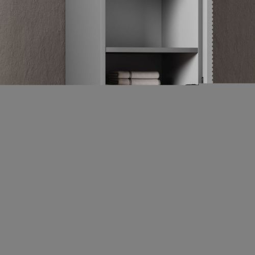 Шкаф-пенал Sancos FOLK PFL35ES 40х170 подвесной цвет серый - фото 4