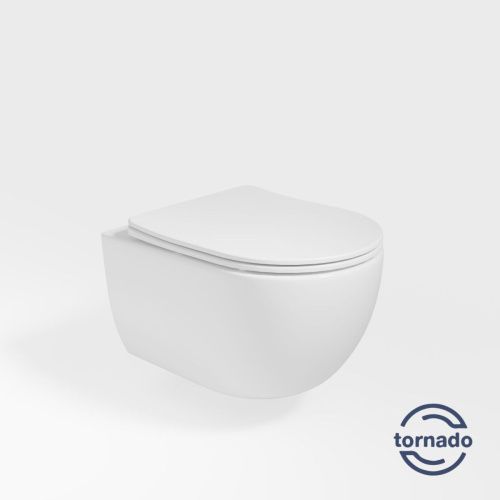 Унитаз подвесной Vincea Evo VT1-34ST белый с сиденьем микролифт безободковый смыв торнадо - фото 4