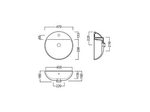 Раковина из сантехнического фаянса Hatria HAPPY HOUR YXSJ01 50х50 накладная цвет белый 1 отверстие под смеситель - фото 3