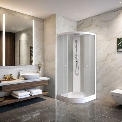 Душевая кабина Parly Effect EF831 80х80 четверть круга с крышей ориентация универсальная